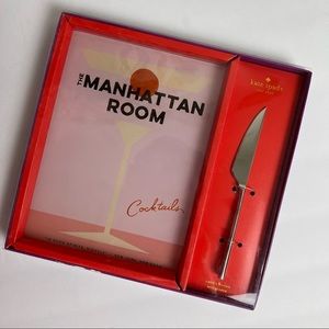 Kate Spade glass plate and cheese knife